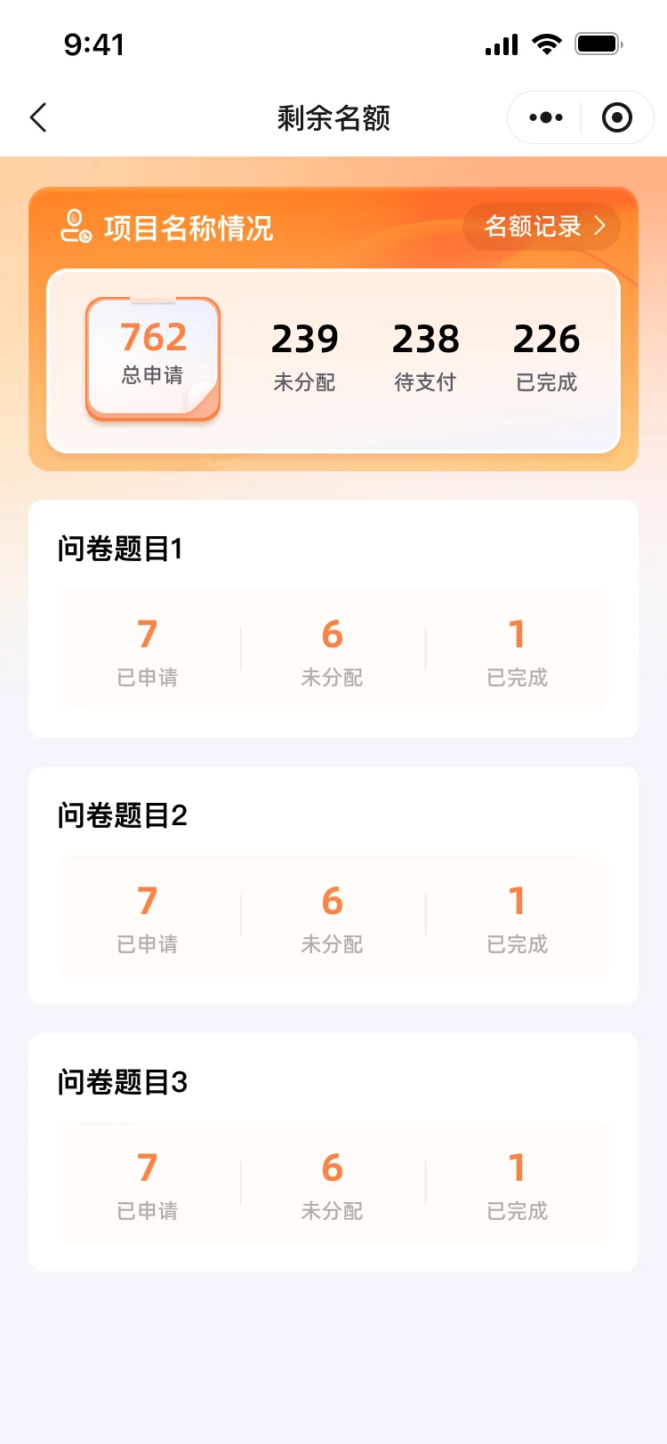 小火苗后台项目进度与分类数据看板